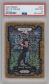 Bryce Young from the 2023 Panini Prizm set featuring a Disco parallel graded by PSA and given an overall grade of 10.