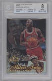 Michael Jordan from the 1996-97 Flair Showcase  set graded by Beckett and given an overall grade of 8.