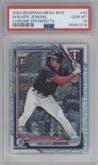 Walker Jenkins from the 2024 Bowman Mega Box set graded by PSA and given an overall grade of 10.