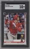 Shohei Ohtani from the 2019 Topps Series 1 set graded by SGC and given an overall grade of 10.