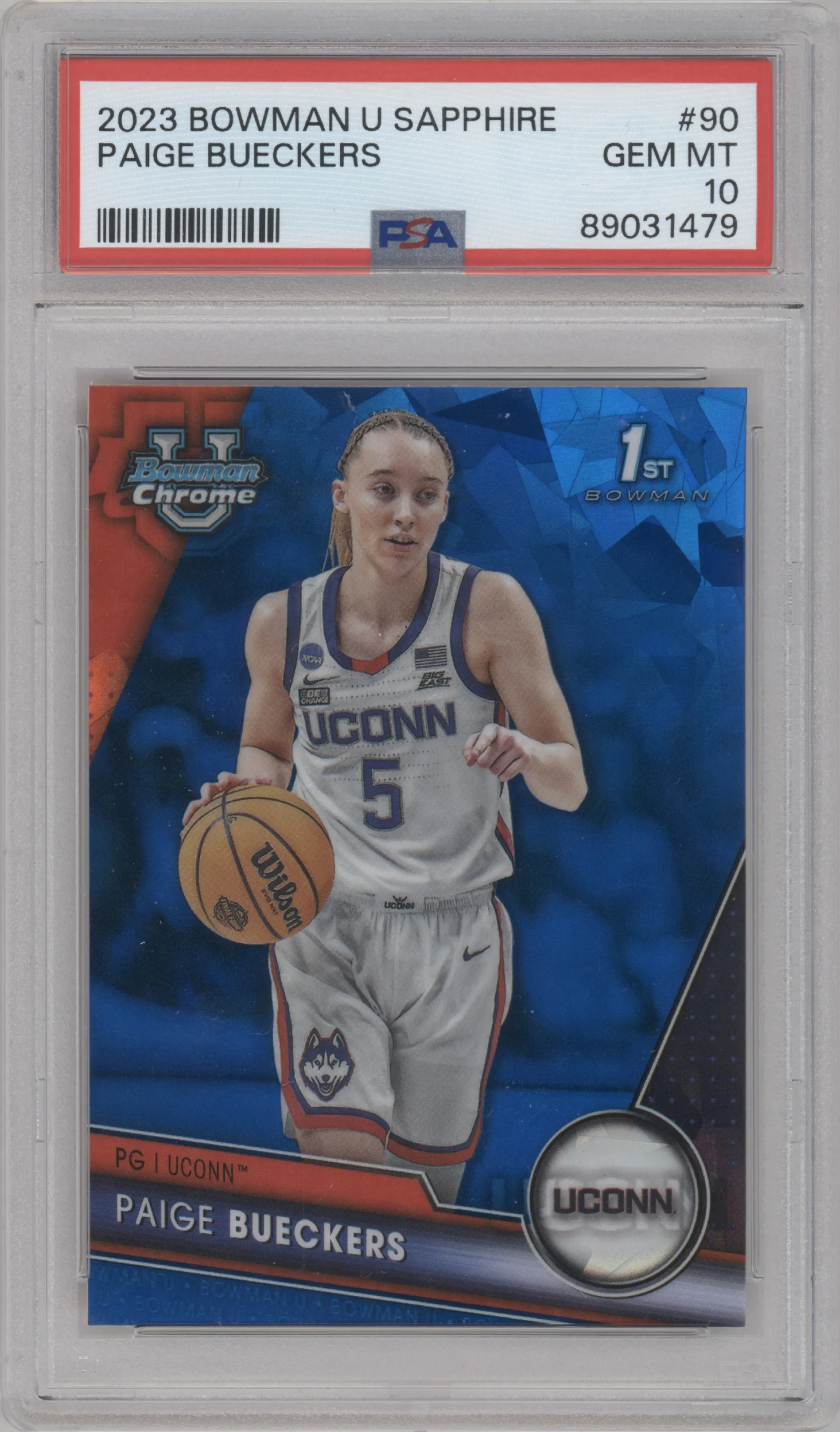 2023 Bowman U Chrome Sapphire Paige Bueckers #90 PSA 10