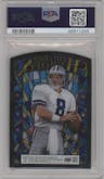 Troy Aikman from the 1997 Topps Gallery set graded by PSA and given an overall grade of 9.