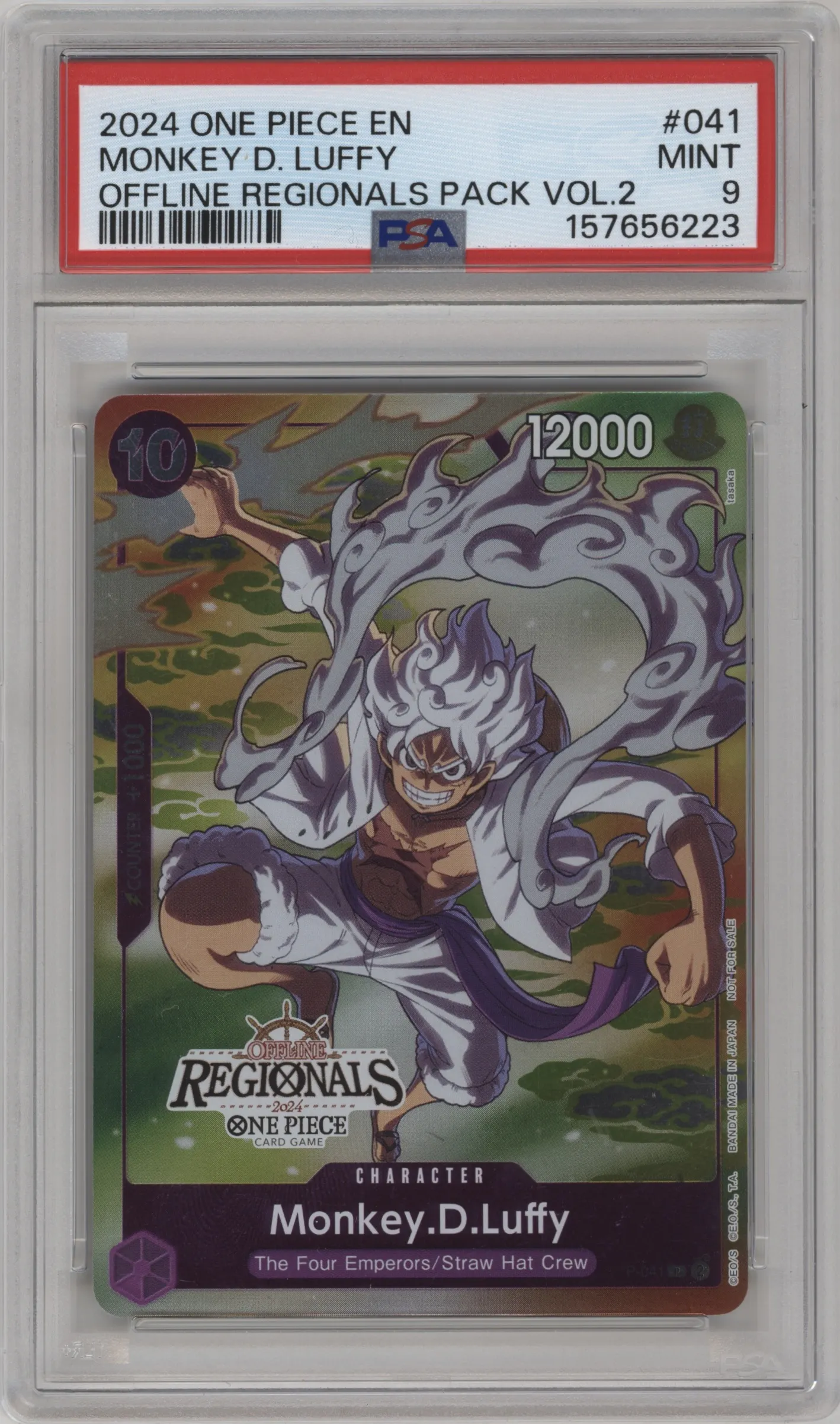 2024 One Piece Offline Regional Vol. 2 Monkey.D.Luffy P #P-041 P PSA 9