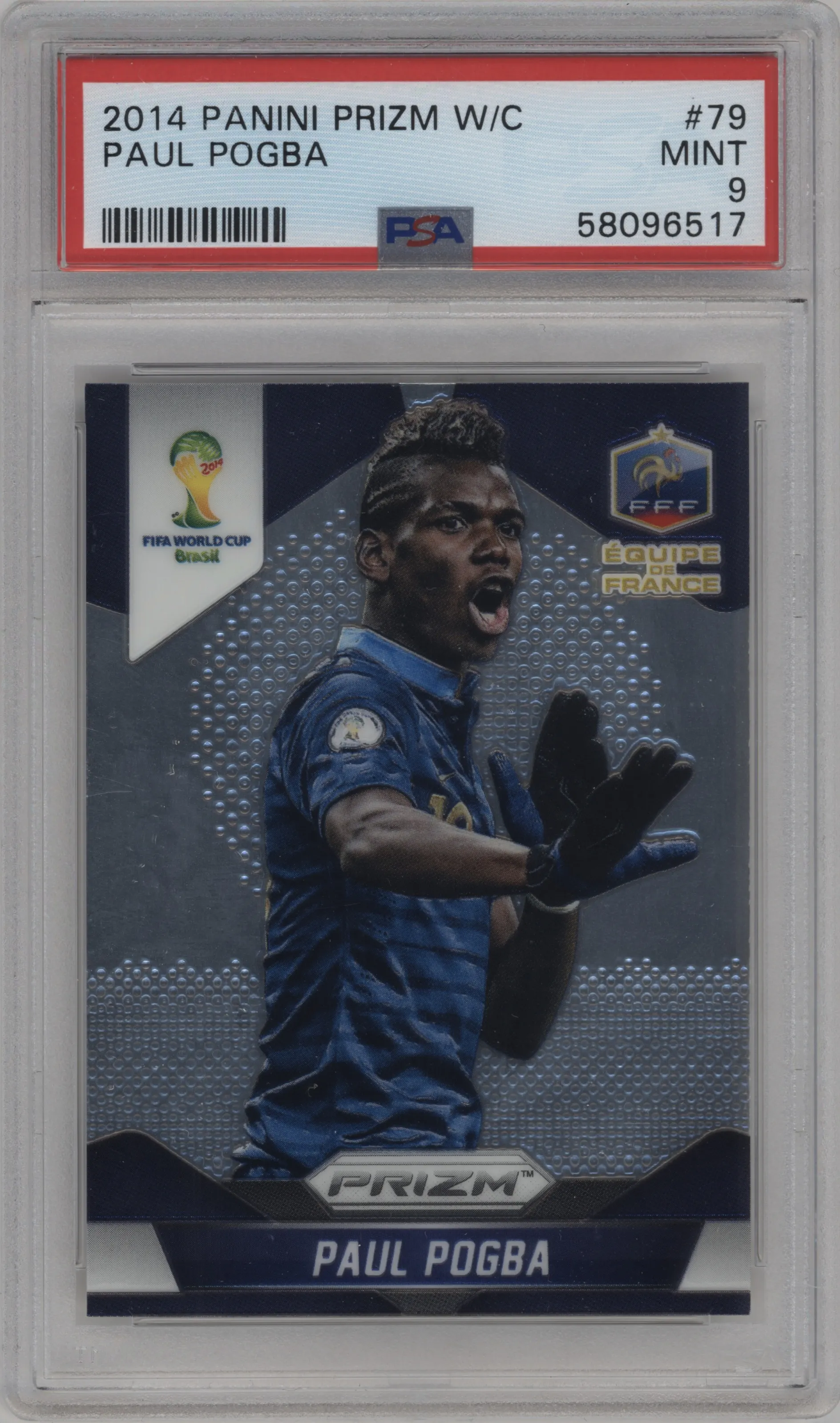 2014 Panini Prizm World Cup France Paul Pogba PSA 9