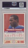 Thurman Thomas from the 1989 Score set graded by PSA and given an overall grade of 10.