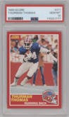 Thurman Thomas from the 1989 Score set graded by PSA and given an overall grade of 10.