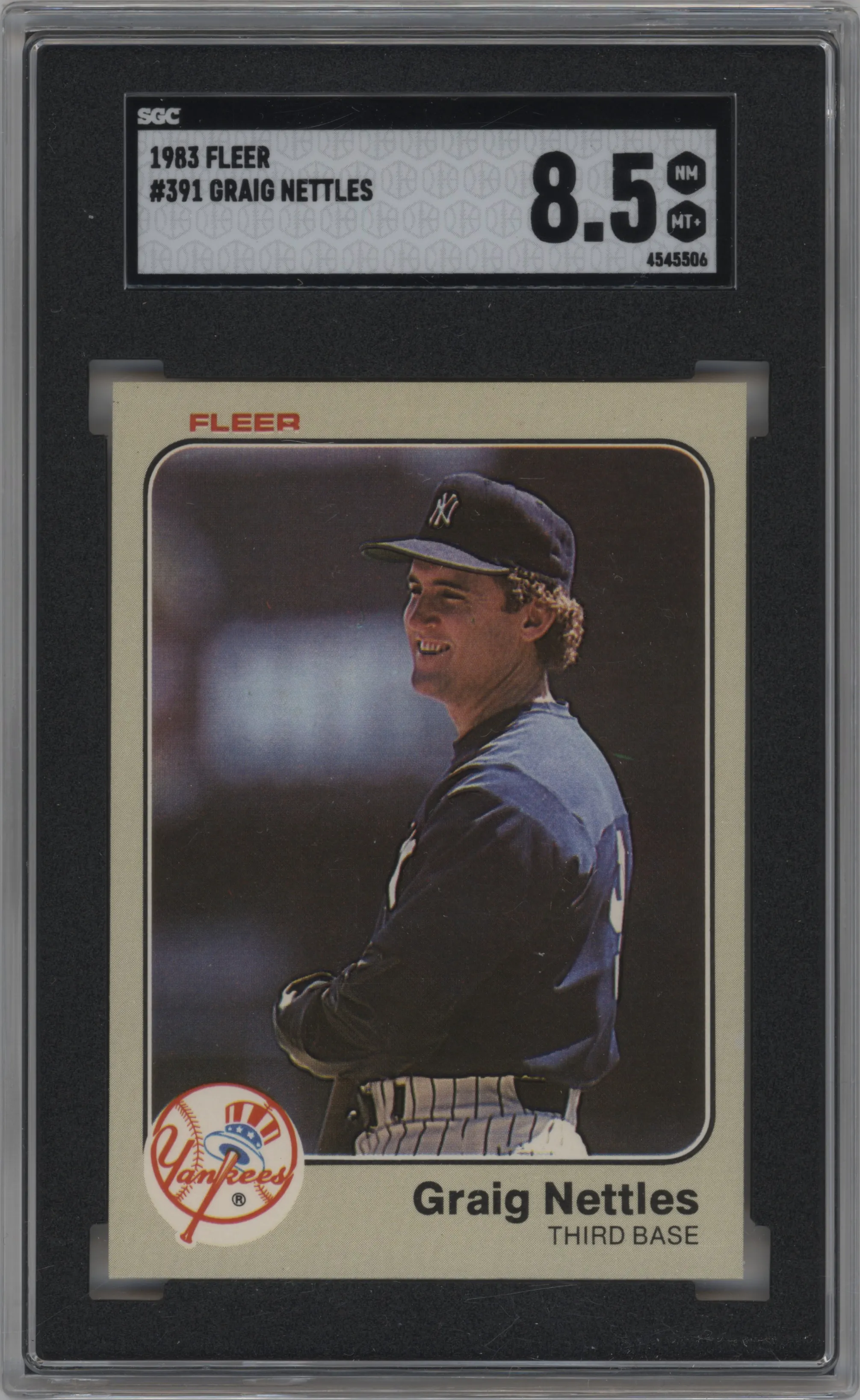 1983 Fleer Graig Nettles SGC 8.5