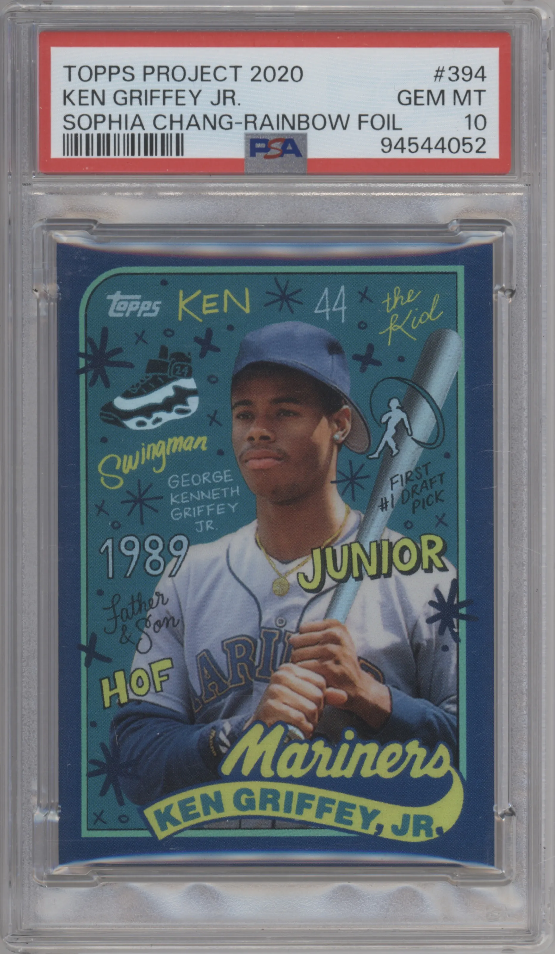 2020 Topps Project 2020 Ken Griffey Jr. Rainbow Foil #394 PSA 10