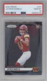 Jayden Daniels from the 2024 Panini Prizm set graded by PSA and given an overall grade of 10.