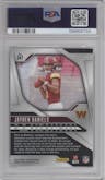 Jayden Daniels from the 2024 Panini Prizm set graded by PSA and given an overall grade of 10.