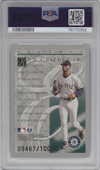Ken Griffey, Jr. from the 1996 Donruss set graded by PSA and given an overall grade of 6.
