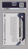 Yoshinobu Yamamoto/Shota Imanaga from the 2025 Topps Now set featuring a Gold Chrome  parallel graded by PSA and given an overall grade of 8.