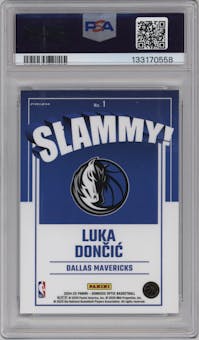 Luka Doncic from the 2024-25 Donruss Optic set graded by PSA and given an overall grade of 10.