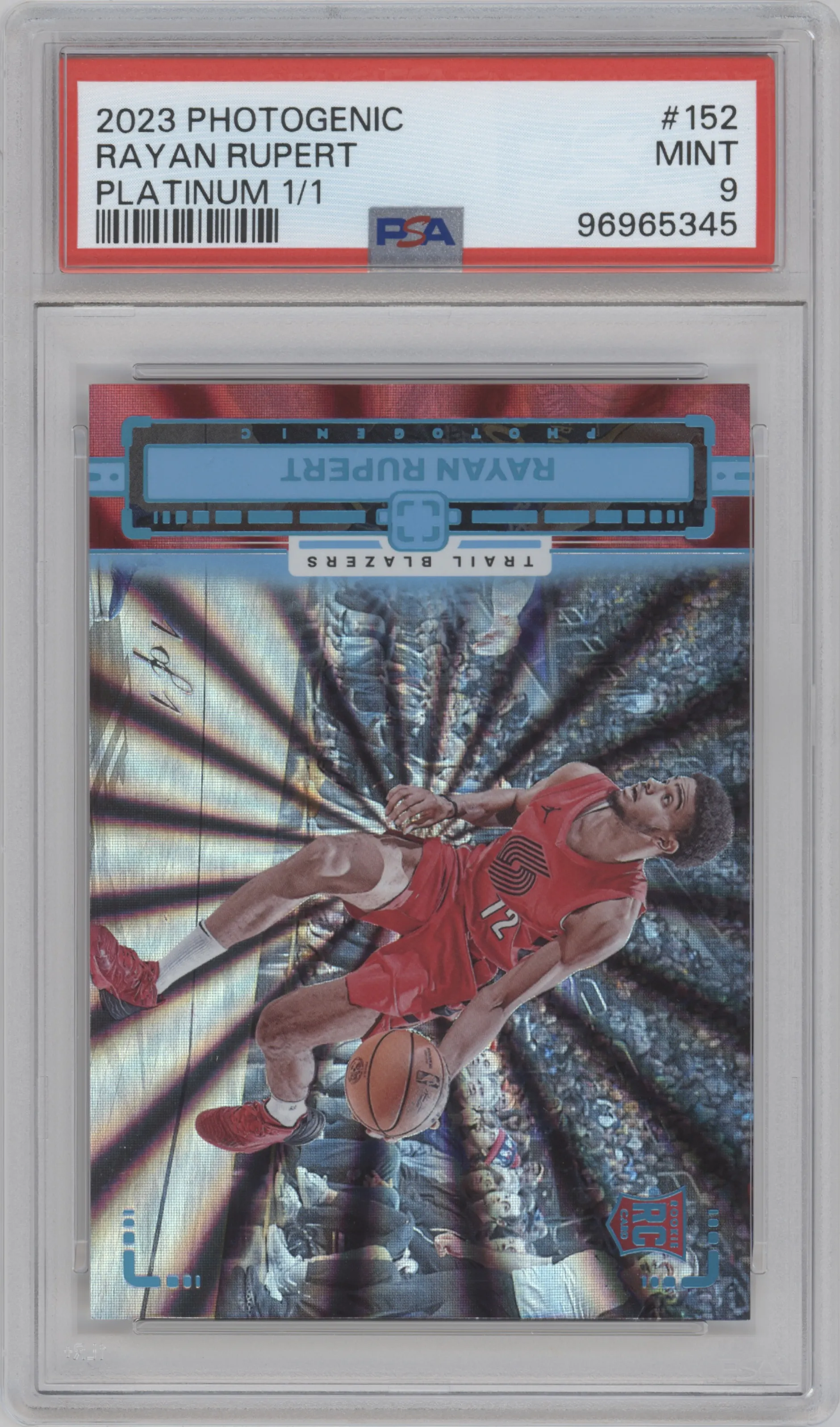 2023 Panini Photogenic Rayan Rupert Platinum #152 PSA 9