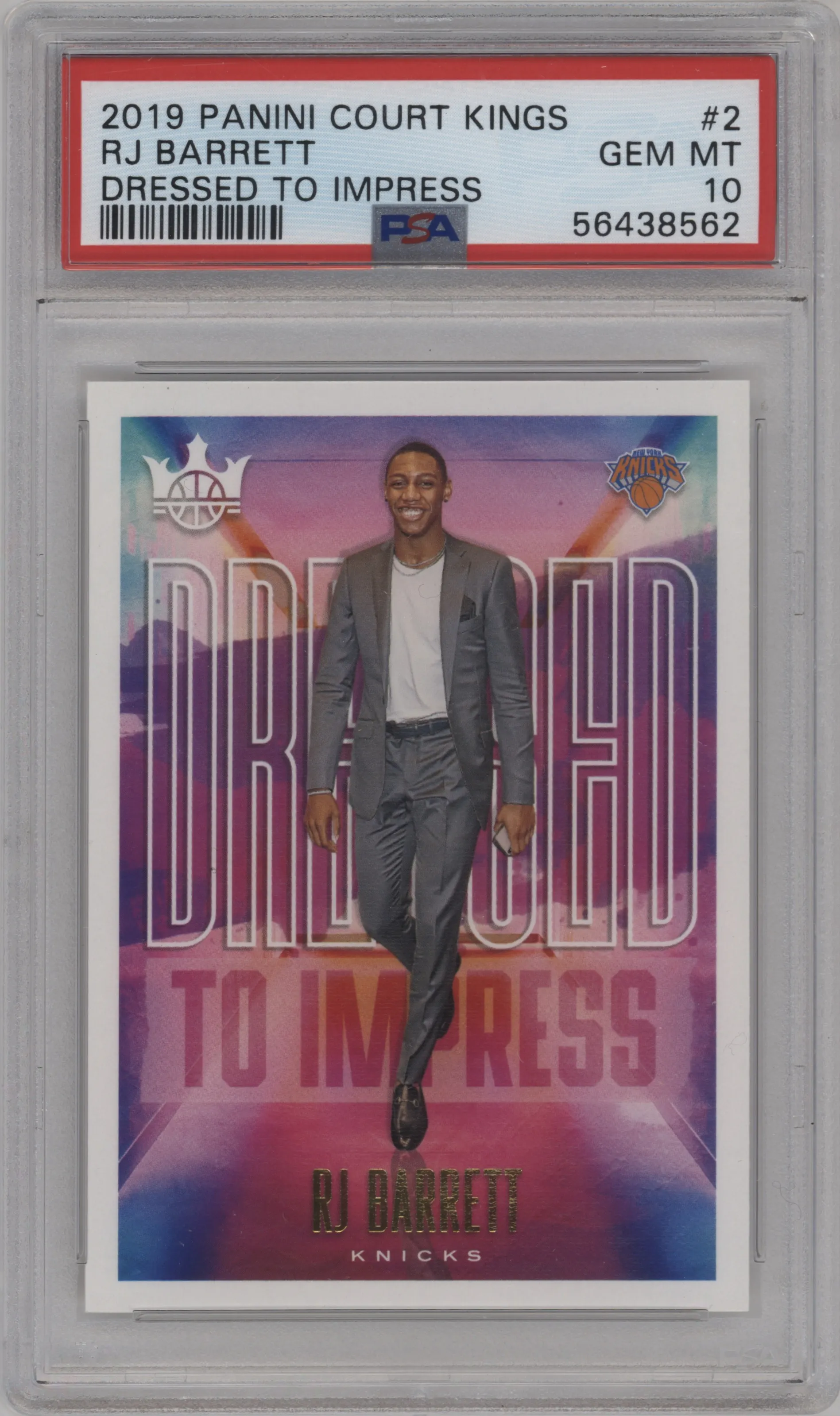 2019 Panini Court Kings Dressed to Impress RJ Barrett #2 PSA 10