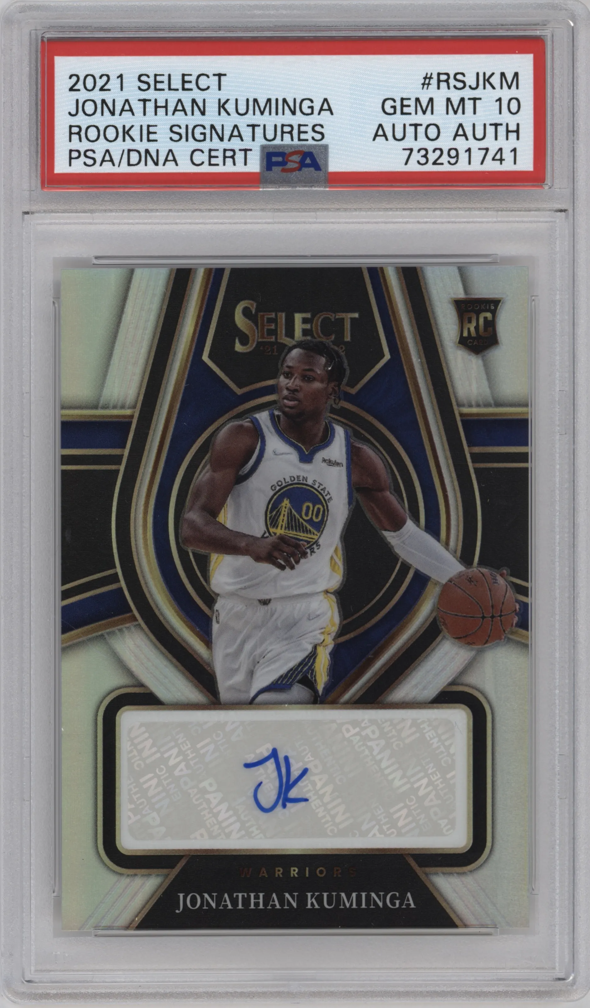2021 Panini Select Rke.Sig. Jonathan Kuminga PSA 10