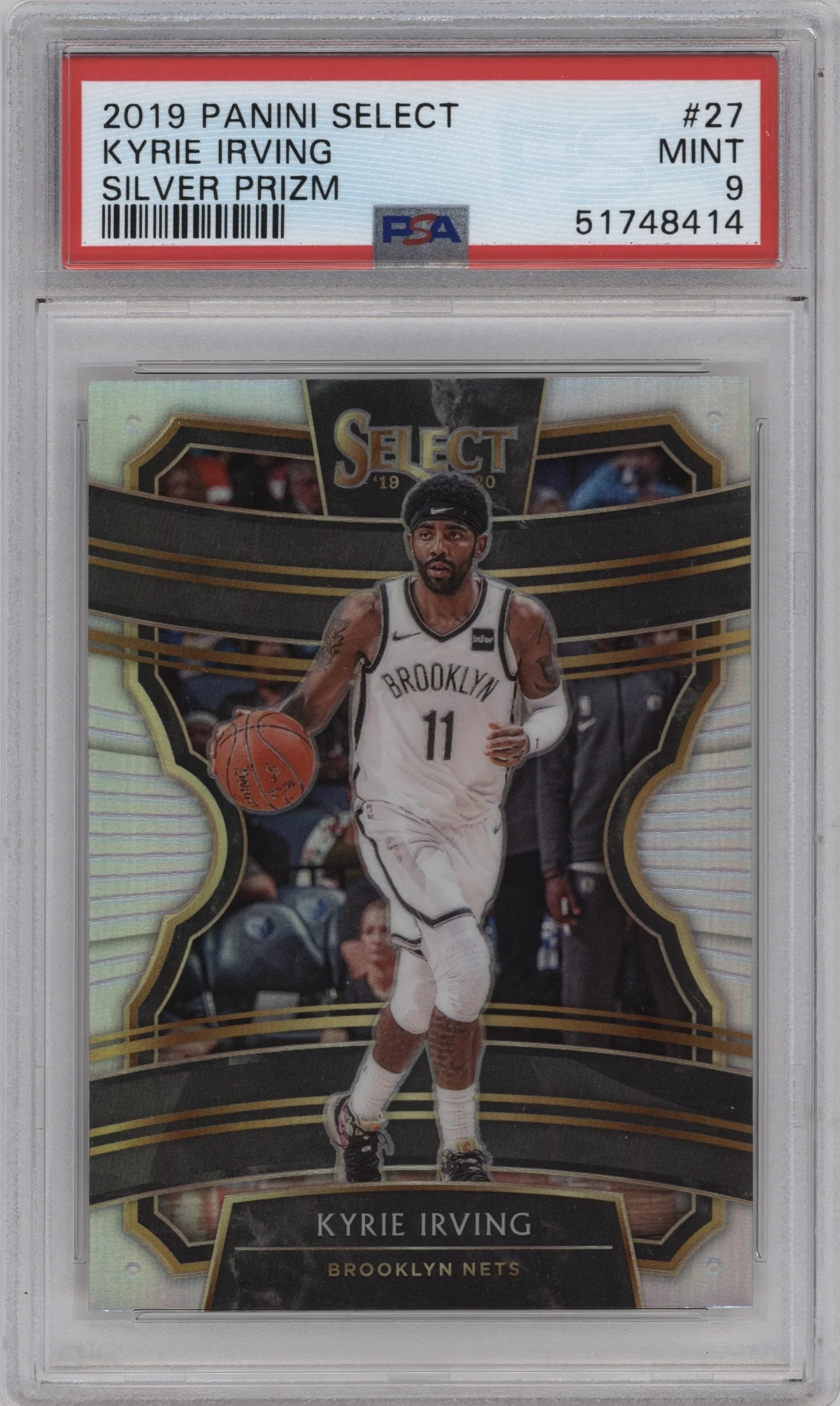 2019 Panini Select Kyrie Irving Silver Prizm PSA 9