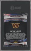 Jayden Daniels from the 2024 Panini Prizm set featuring a Green Wave parallel graded by SGC and given an overall grade of 10.