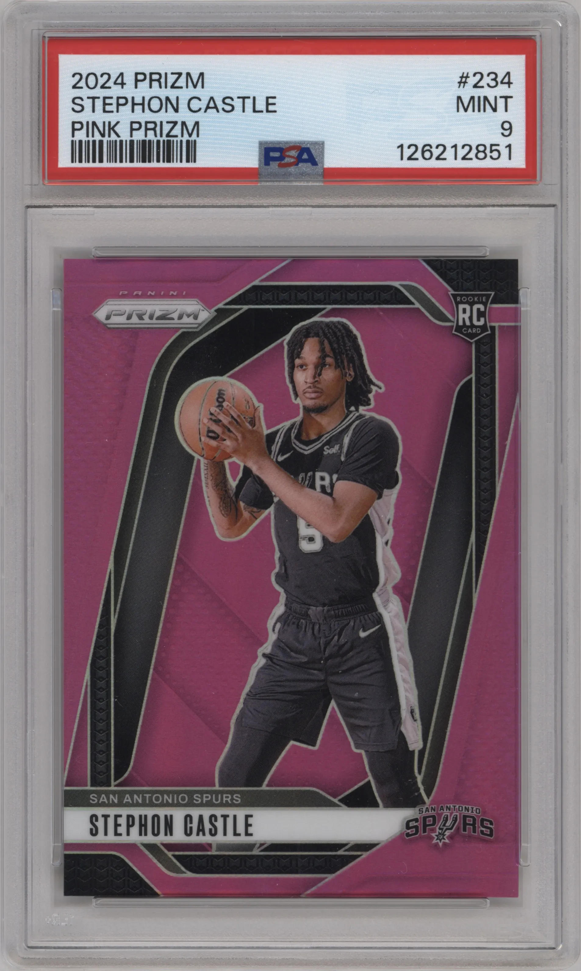 2024 Panini Prizm Stephon Castle Pink Prizm #234 PSA 9