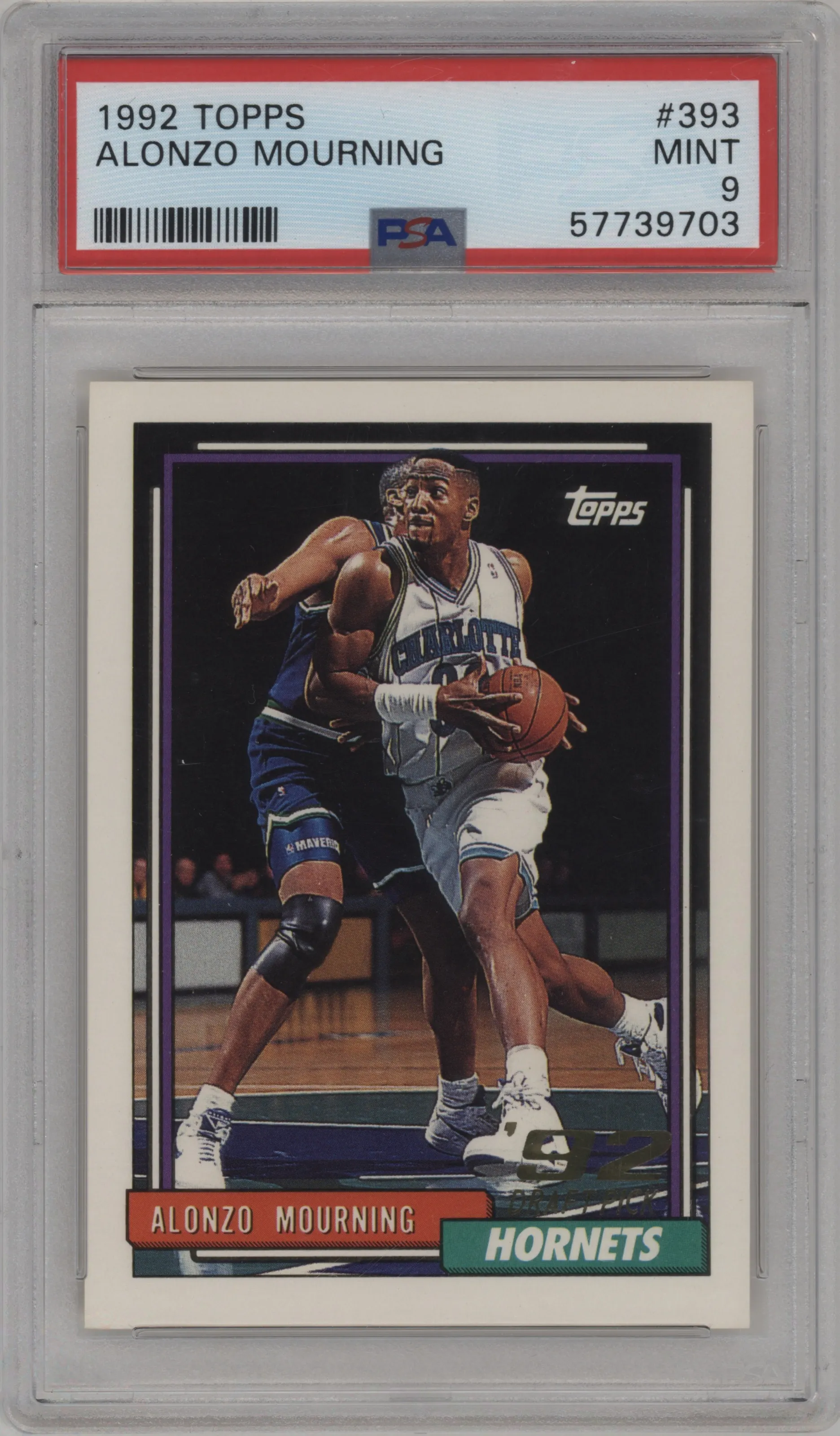 1992 Topps Alonzo Mourning PSA 9