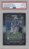 Jameson Williams from the 2022 Panini Chronicles set featuring a Silver parallel graded by PSA and given an overall grade of 10.