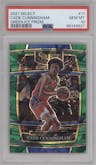 Cade Cunningham from the 2021-22 Panini Select set featuring a Green Ice parallel graded by PSA and given an overall grade of 10.