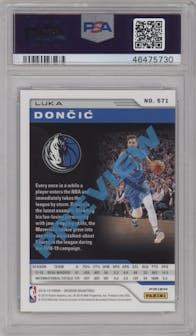 Luka Doncic from the 2018-19 Panini Chronicles set graded by PSA and given an overall grade of 10.