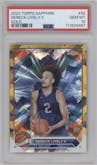 Dereck Lively II from the 2023-24 Topps Chrome Sapphire set featuring a Gold parallel graded by PSA and given an overall grade of 10.