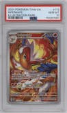 Infernape from the 2024 Pokemon SV set graded by PSA and given an overall grade of 10.