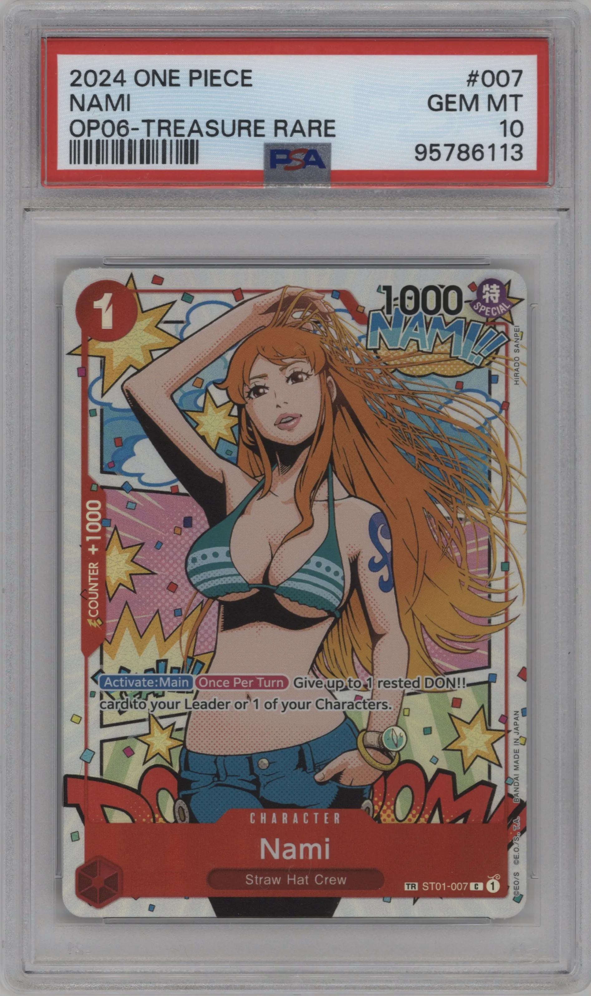 2024 One Piece Wings of the Captain Nami PSA 10