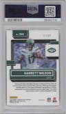 Garrett Wilson from the 2022 Panini Donruss Optic set featuring a Red parallel graded by PSA and given an overall grade of 10.