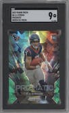 C.J. Stroud from the 2023 Panini Prizm set featuring a Green Ice parallel graded by SGC and given an overall grade of 9.