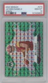 Jayden Daniels from the 2024 Panini Mosaic set featuring a Green Mosaic parallel graded by PSA and given an overall grade of 10.