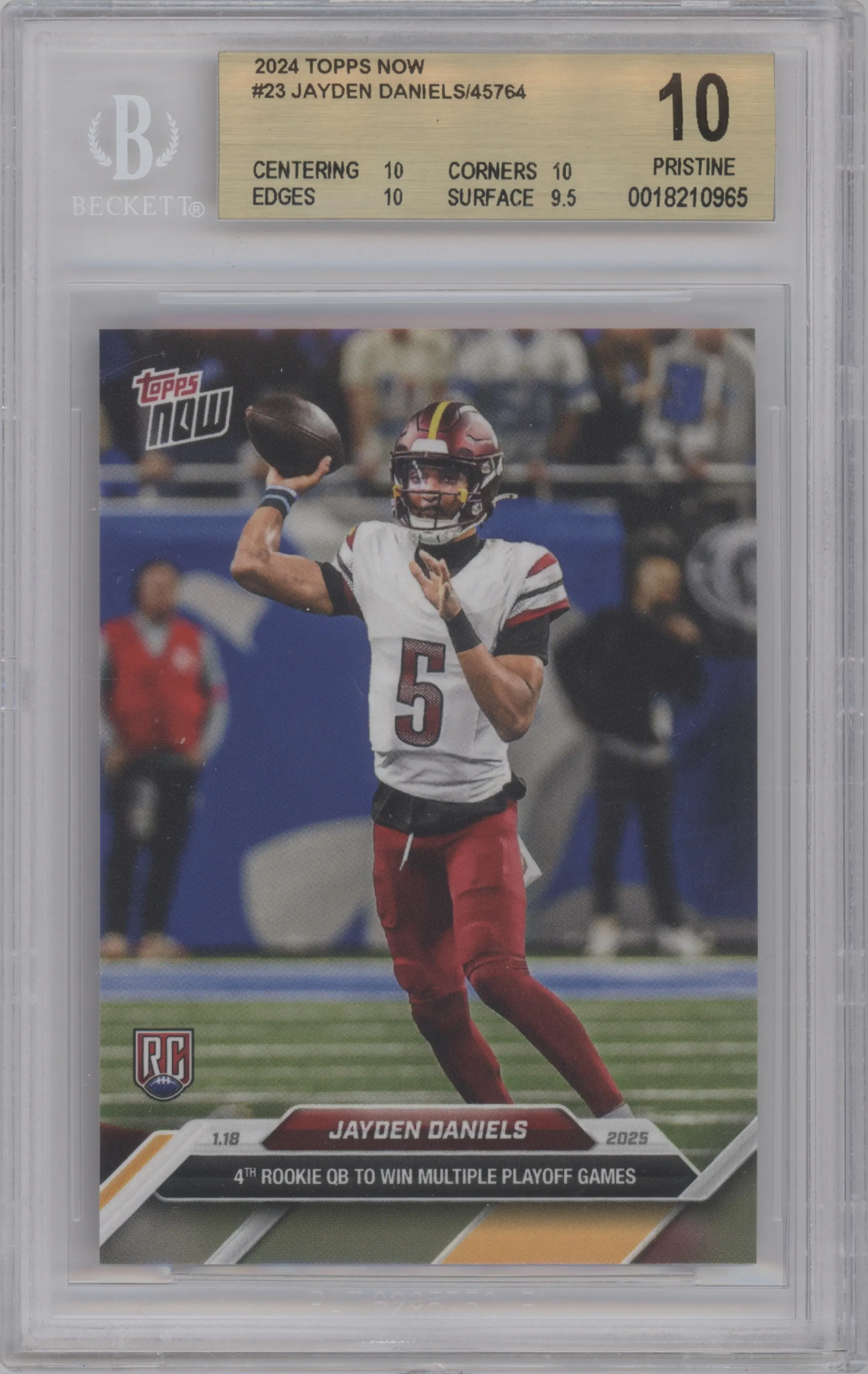 2024 Topps Now Jayden Daniels BGS 10