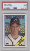 Tom Glavine from the 1988 Topps set graded by PSA and given an overall grade of 9.