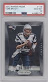 Tom Brady from the 2012 Panini Prizm set graded by PSA and given an overall grade of 10.