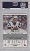Tom Brady from the 2012 Panini Prizm set graded by PSA and given an overall grade of 10.