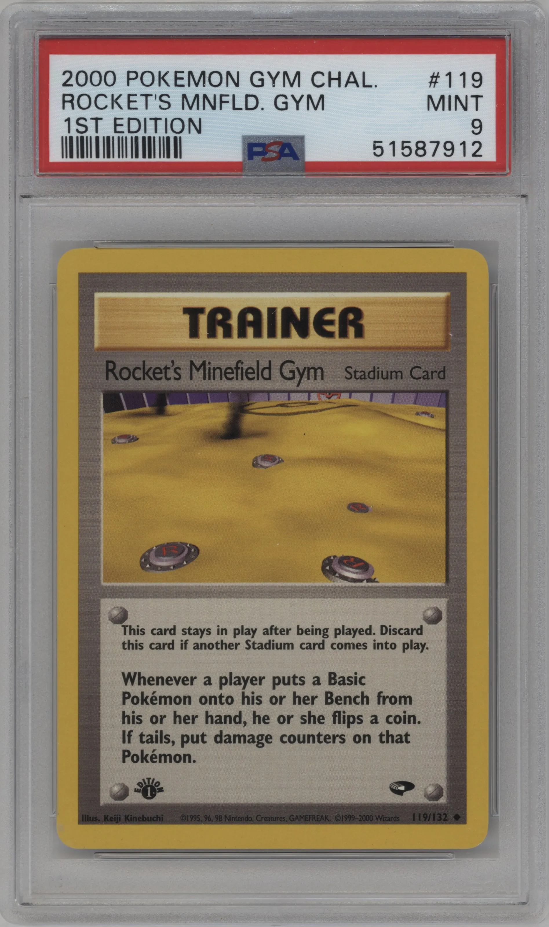 2000 Pokemon GH Gym Challenge Rocket's Minefield Gym PSA 9