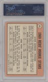 Steve Mingori/Jose Pena from the 1969 Topps set graded by PSA and given an overall grade of 9.