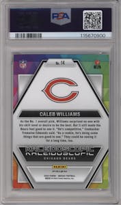 Caleb Williams  from the 2024 Panini Mosaic set graded by PSA and given an overall grade of 10.