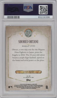 Shohei Ohtani from the 2018 Topps Gypsy Queen set graded by PSA and given an overall grade of 9.