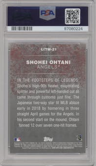 Shohei Ohtani from the 2018 Topps Update set graded by PSA and given an overall grade of 10.
