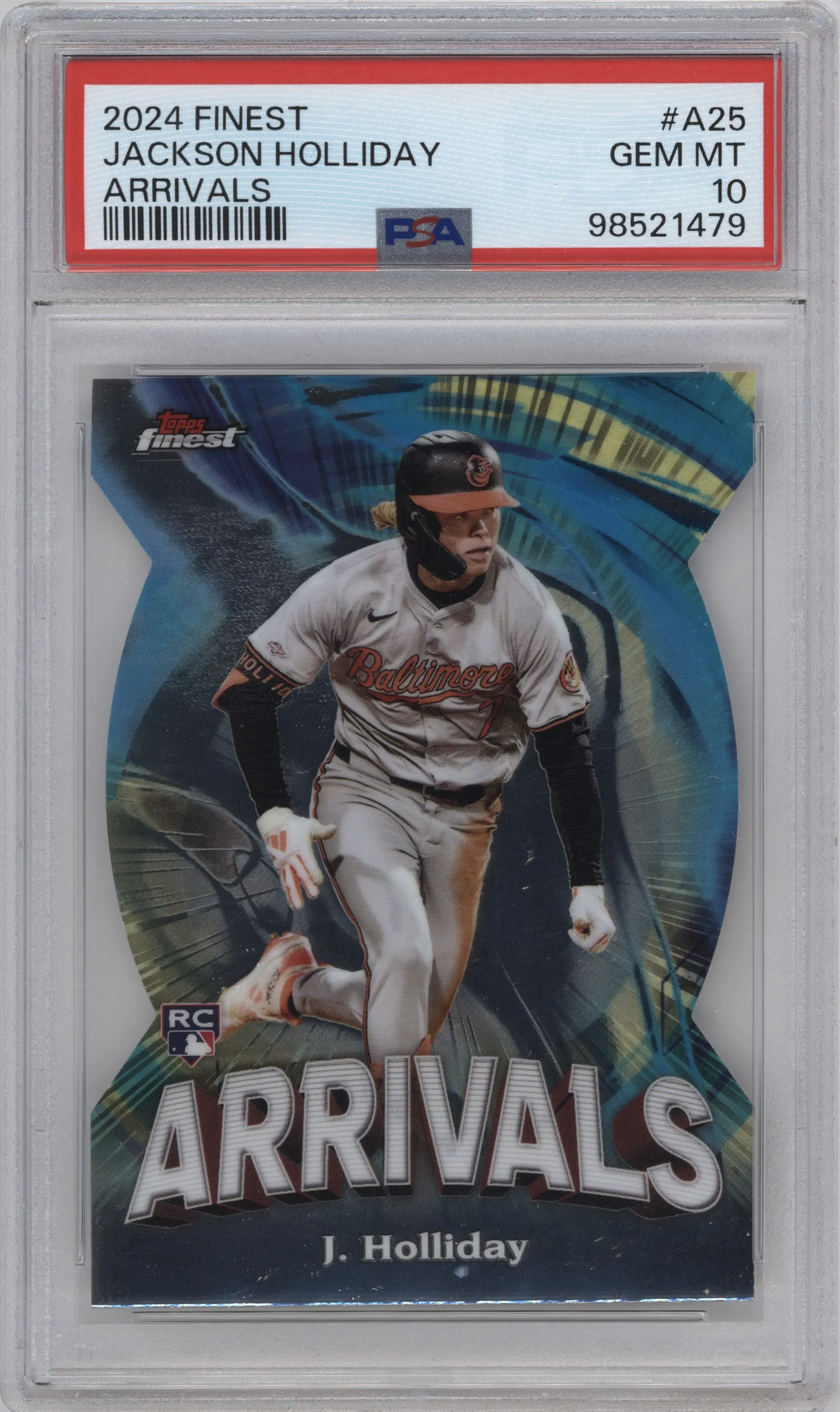 2024 Topps Finest Arrivals Jackson Holliday #A-25 PSA 10