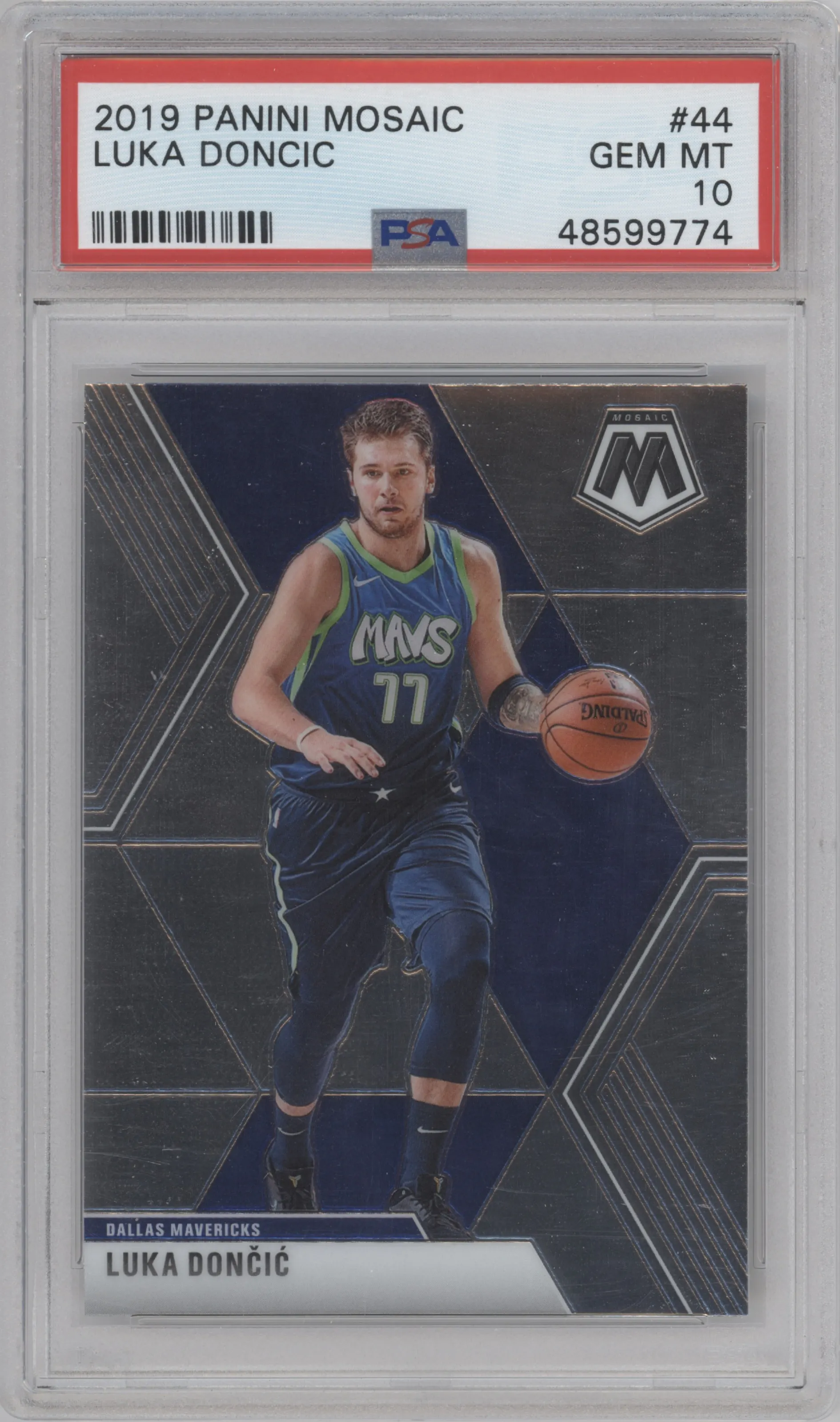 2019 Panini Mosaic Luka Doncic #44 PSA 10