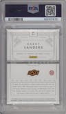 Barry Sanders from the 2016 Panini National Treasures Collegiate set featuring a Century Silver parallel graded by PSA and given an overall grade of 9.