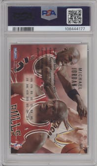 Michael Jordan from the 1994-95 Skybox E-Motion set graded by PSA and given an overall grade of 10.