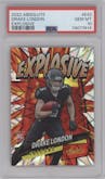 Drake London from the 2022 Panini Absolute set graded by PSA and given an overall grade of 10.