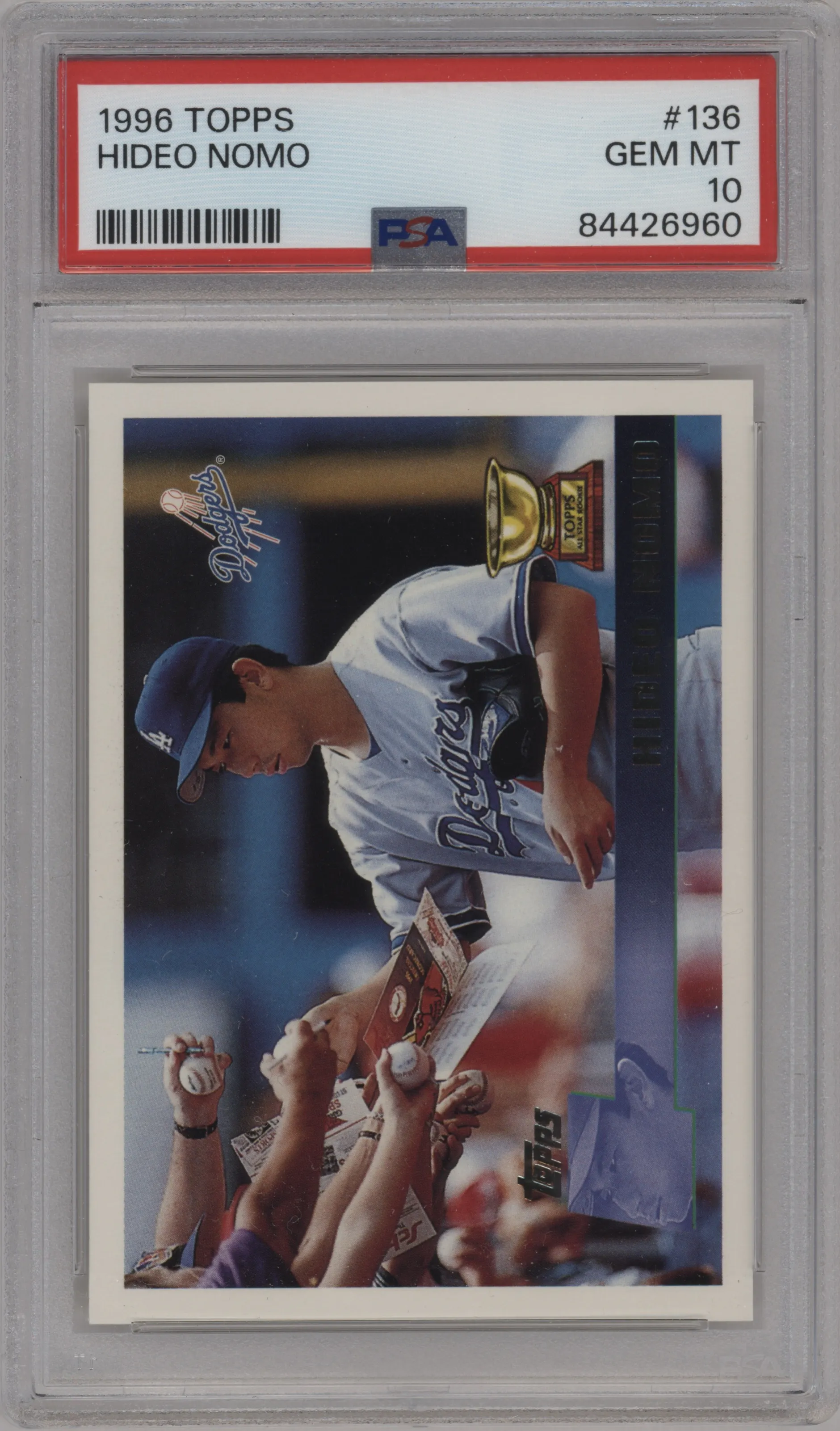 1996 Topps Hideo Nomo #136 PSA 10