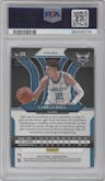 LaMelo Ball from the 2020-21 Panini Prizm set featuring a Purple Ice parallel graded by PSA and given an overall grade of 10.