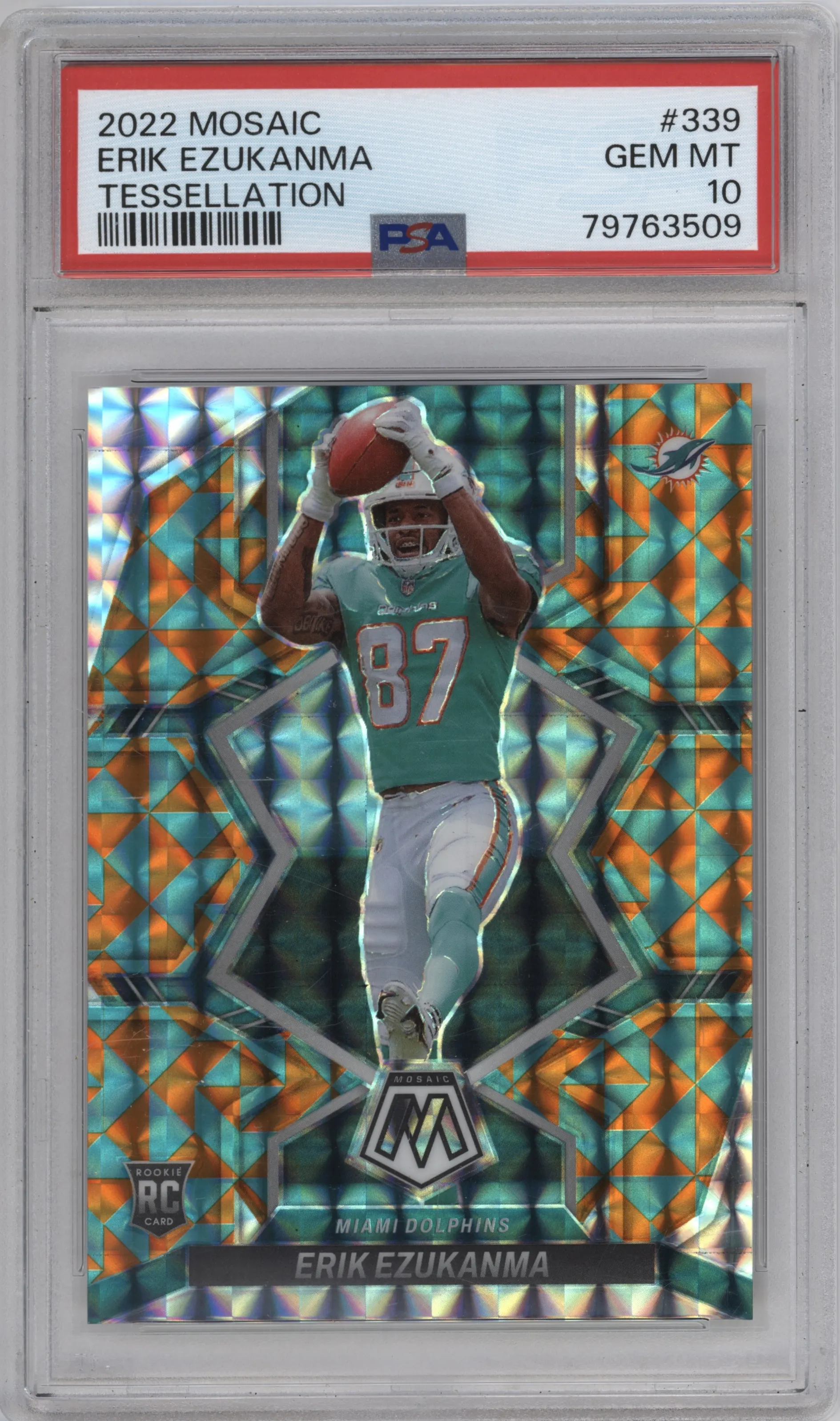 2022 Panini Mosaic Erik Ezukanma Tessellation #339 PSA 10